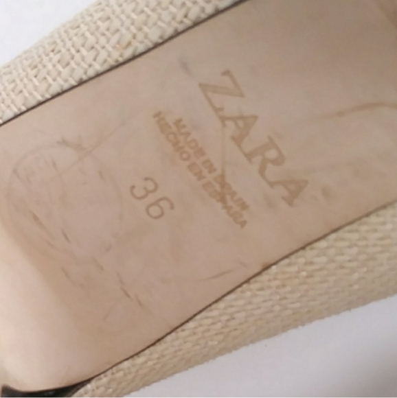 Zara Woman patent leather/straw heels size 36 (6) - Picture 4 of 10